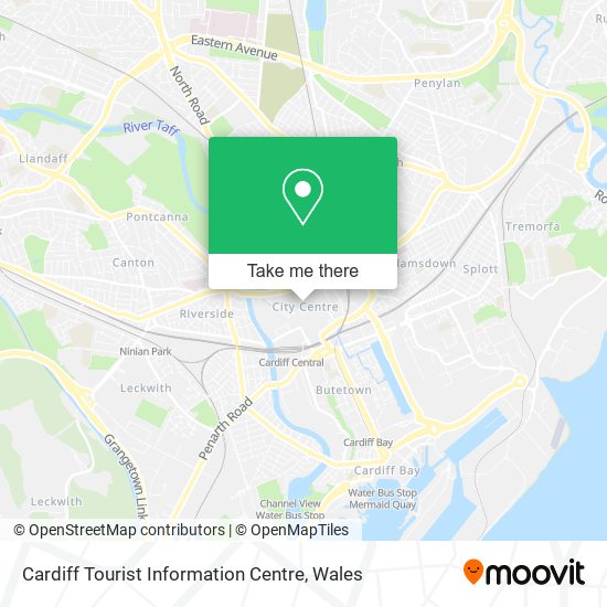 Cardiff Tourist Information Centre map