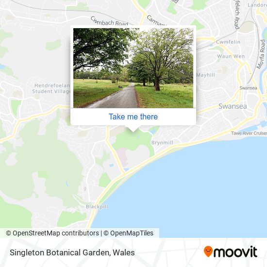 Singleton Botanical Garden map