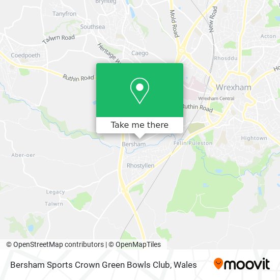 Bersham Sports Crown Green Bowls Club map