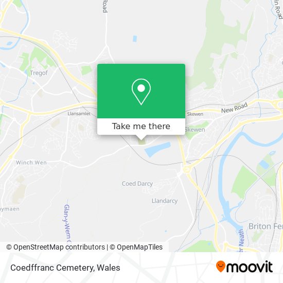 Coedffranc Cemetery map