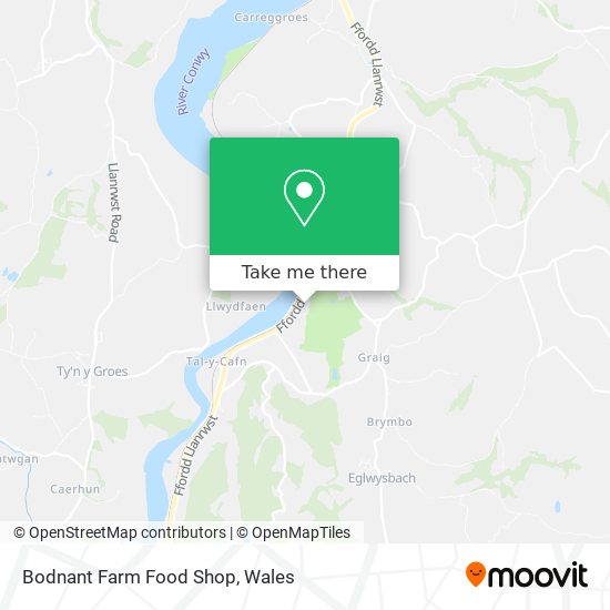 Bodnant Farm Food Shop map