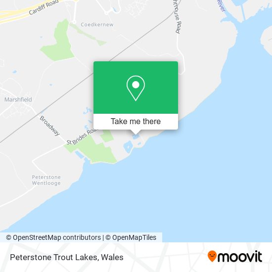 Peterstone Trout Lakes map