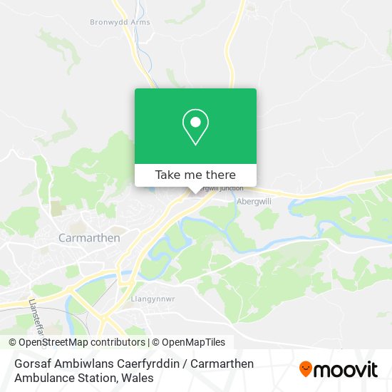 Gorsaf Ambiwlans Caerfyrddin / Carmarthen Ambulance Station map