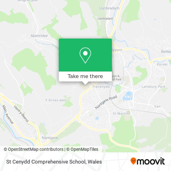 St Cenydd Comprehensive School map