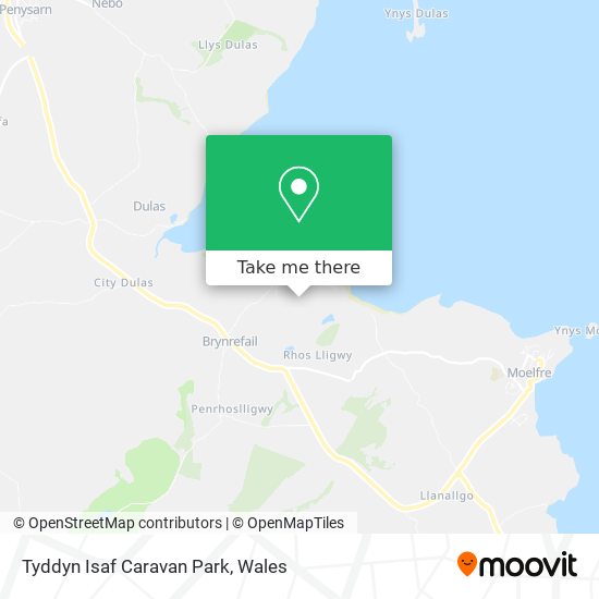 Tyddyn Isaf Caravan Park map