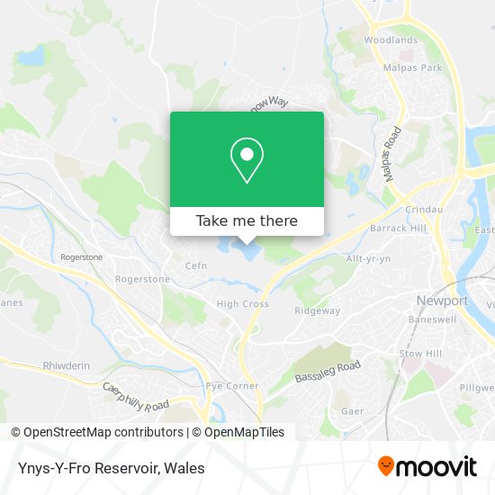 Ynys-Y-Fro Reservoir map