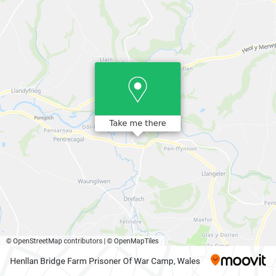 Henllan Bridge Farm Prisoner Of War Camp map