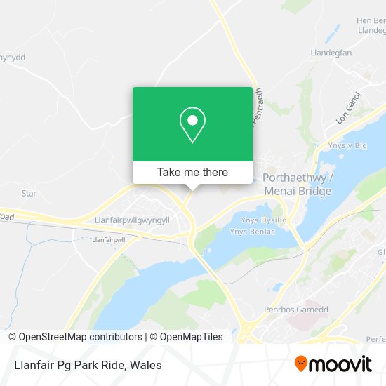 How to get to Llanfair Pg Park Ride in Isle Of Anglesey by bus or train?