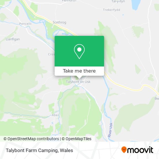 Talybont Farm Camping map