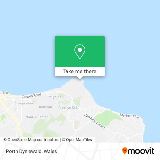 Porth Dyniewaid map