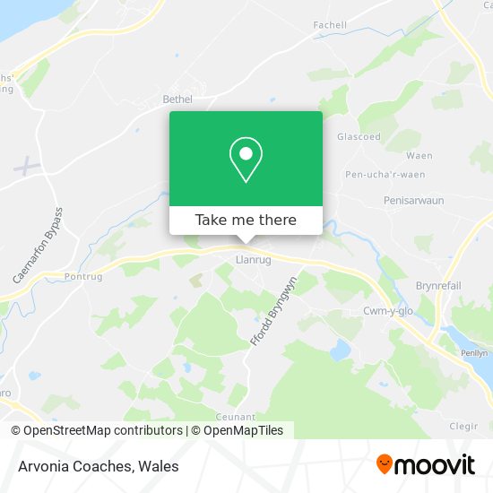 Arvonia Coaches map