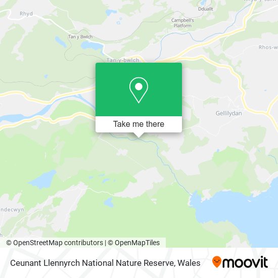 Ceunant Llennyrch National Nature Reserve map
