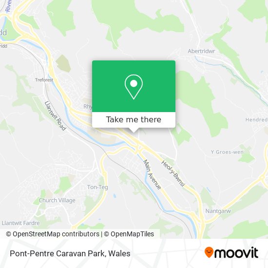Pont-Pentre Caravan Park map