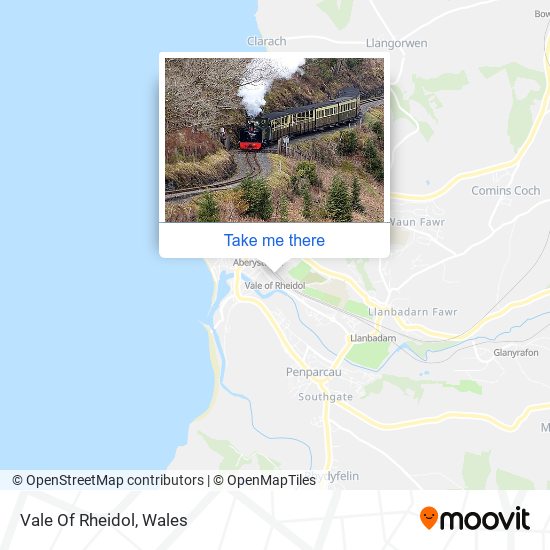 Vale Of Rheidol map