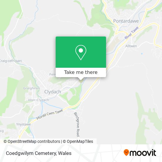Coedgwilym Cemetery map