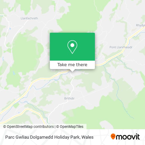 Parc Gwliau Dolgamedd Holiday Park map