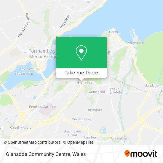 Glanadda Community Centre map