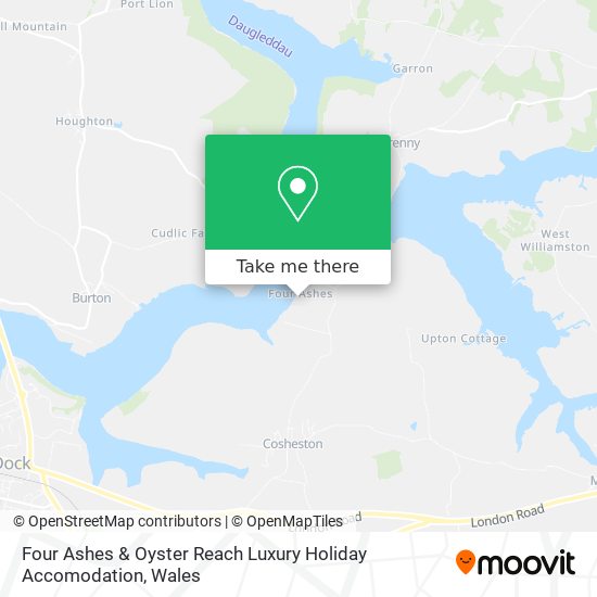 Four Ashes & Oyster Reach Luxury Holiday Accomodation map