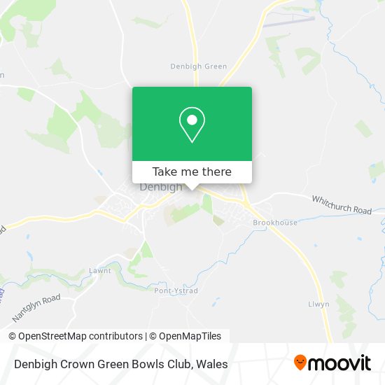 Denbigh Crown Green Bowls Club map