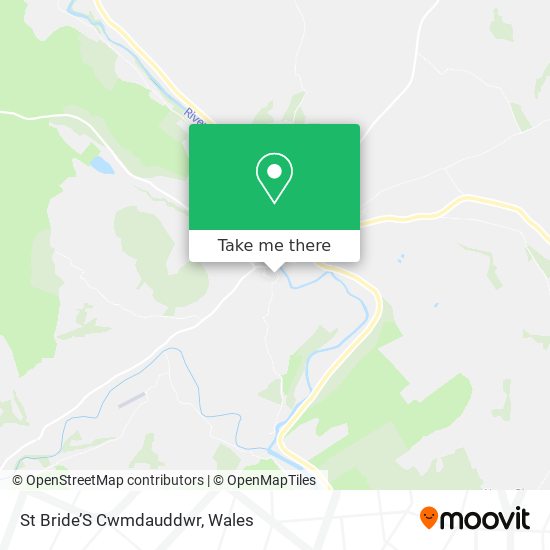St Bride’S Cwmdauddwr map