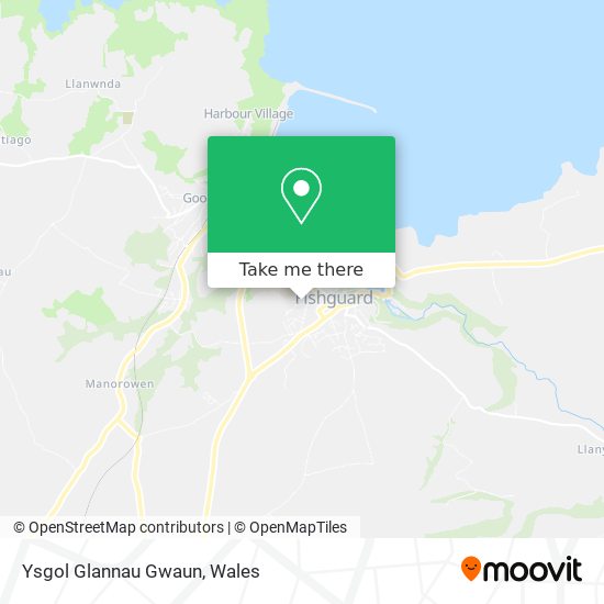 Ysgol Glannau Gwaun map