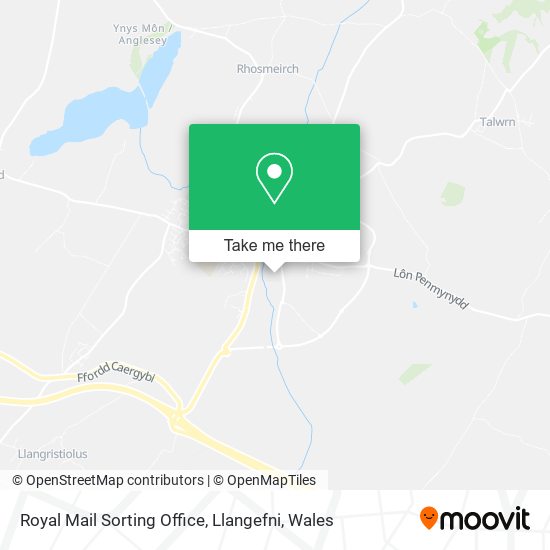 Royal Mail Sorting Office, Llangefni map