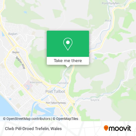 Clwb Pêl-Droed Trefelin map