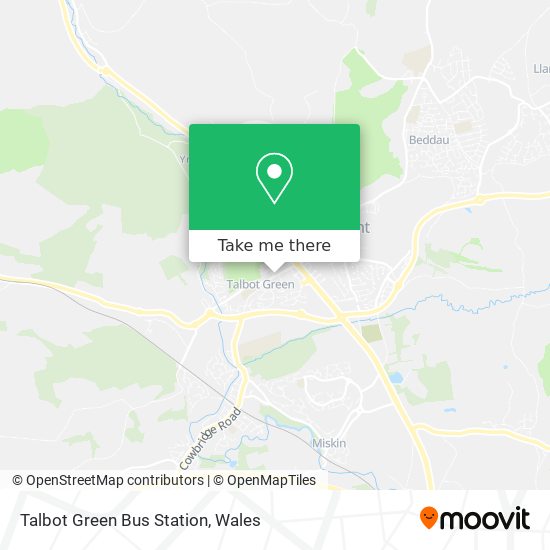 Talbot Green Bus Station map