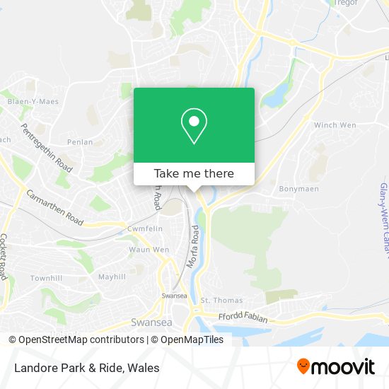 Landore Park & Ride map