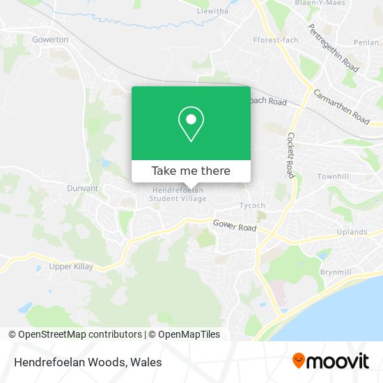 Hendrefoelan Woods map