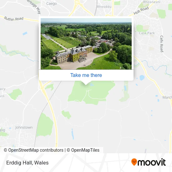 Erddig Hall map