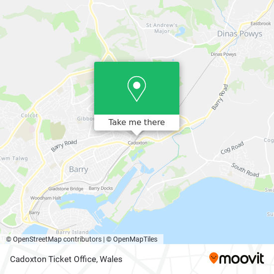 Cadoxton Ticket Office map