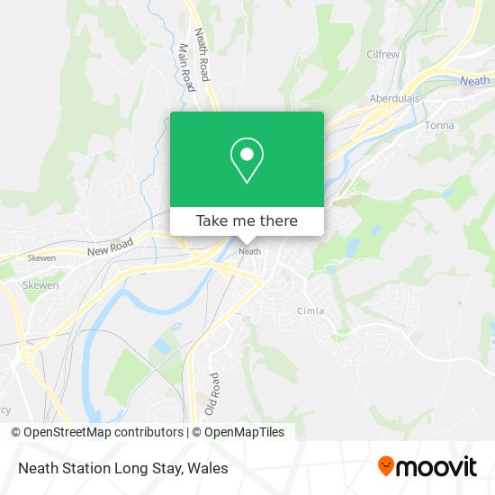 Neath Station Long Stay map
