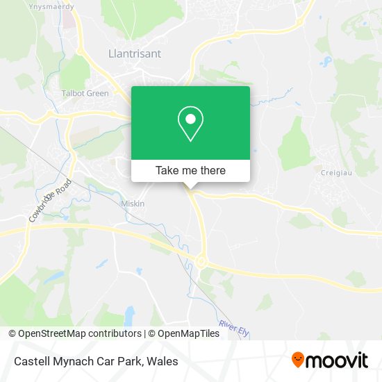 Castell Mynach Car Park map