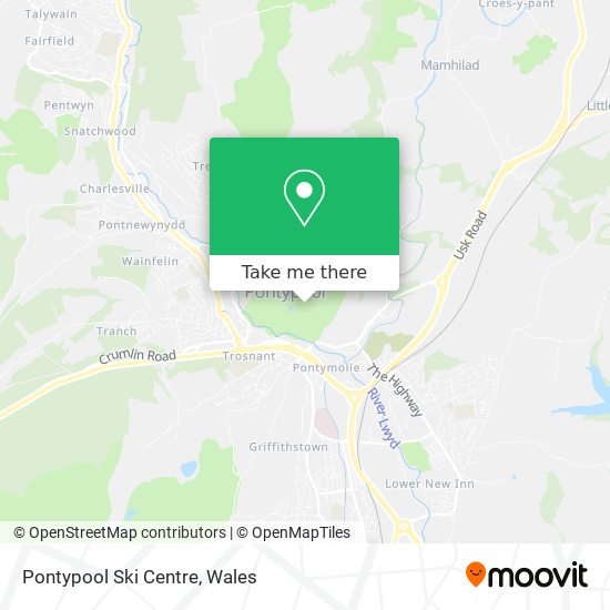 Pontypool Ski Centre map