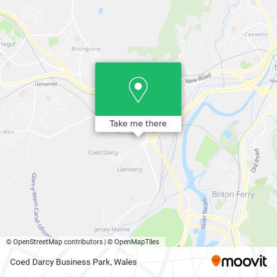 Coed Darcy Business Park map