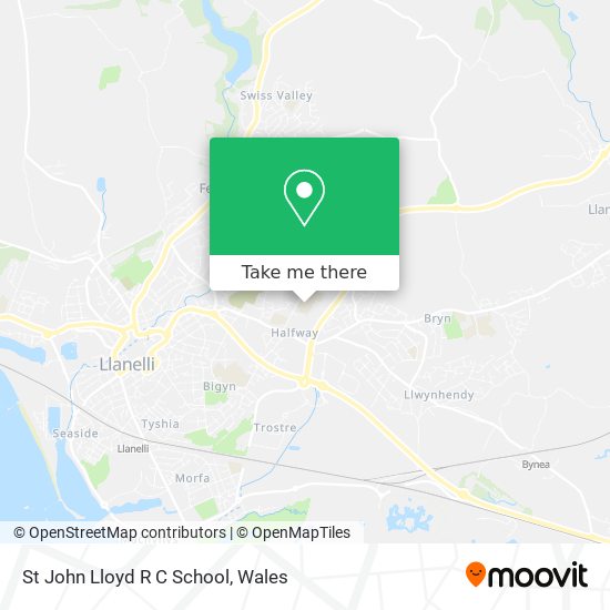 St John Lloyd R C School map