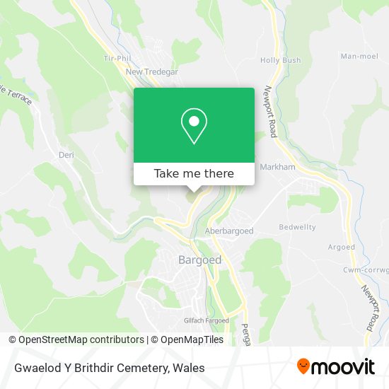Gwaelod Y Brithdir Cemetery map