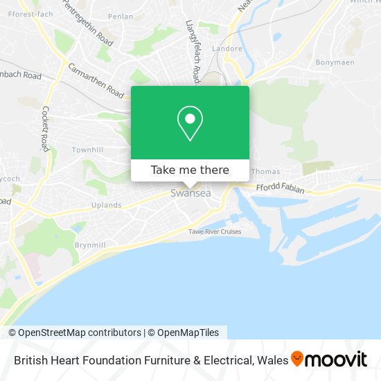 British Heart Foundation Furniture & Electrical map