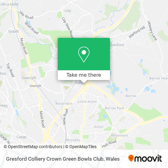 Gresford Colliery Crown Green Bowls Club map