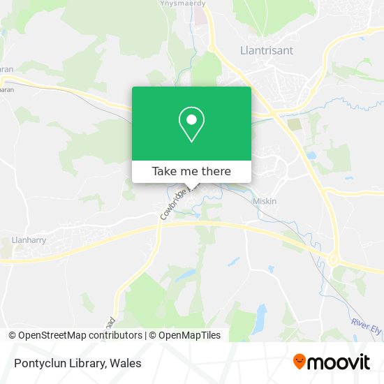 Pontyclun Library map