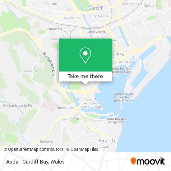 Asda - Cardiff Bay map