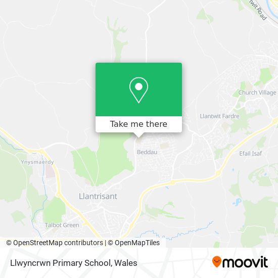 Llwyncrwn Primary School map