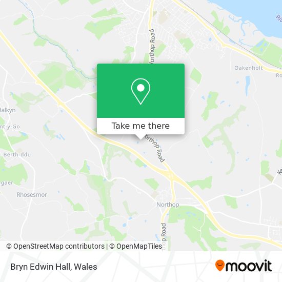 Bryn Edwin Hall map