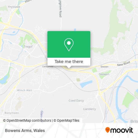 Bowens Arms map