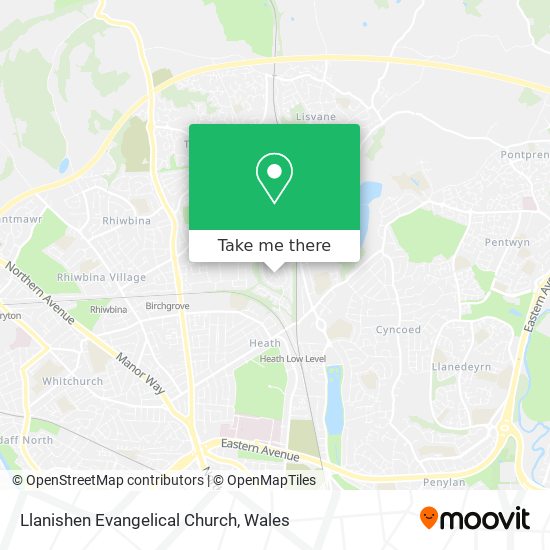 Llanishen Evangelical Church map