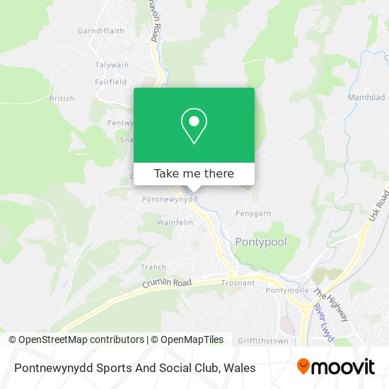 Pontnewynydd Sports And Social Club map