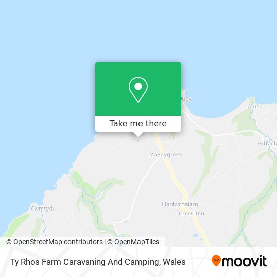 Ty Rhos Farm Caravaning And Camping map
