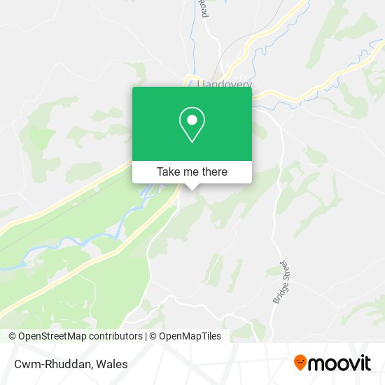 Cwm-Rhuddan map