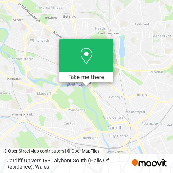 Cardiff University - Talybont South (Halls Of Residence) map